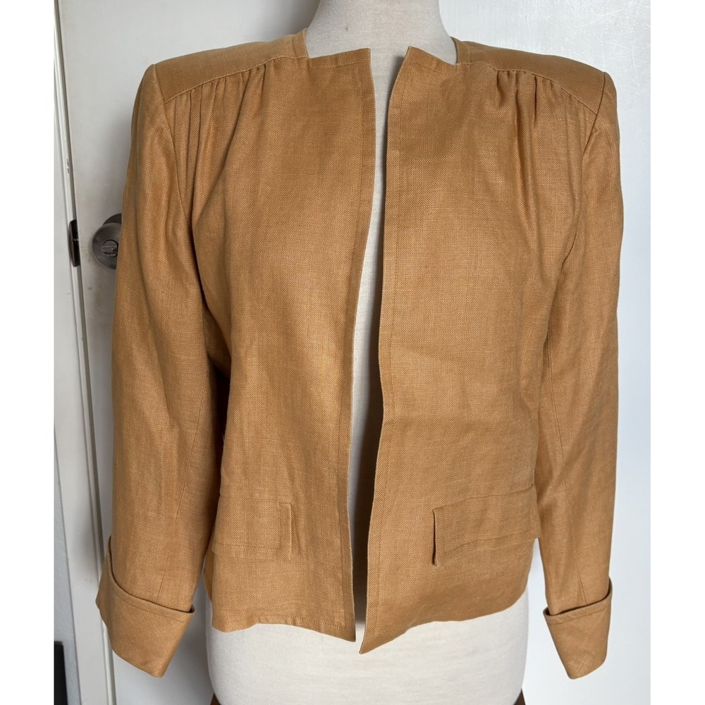 Yves Saint Laurent Rive Gauche Vintage 1980's Evening Jacket Size 42 Silk Linen